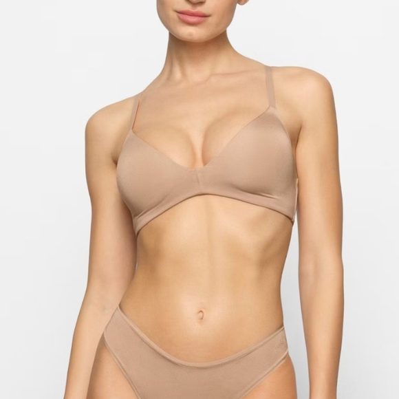 Skims Jacquard Wireless T-shirt Demi Bra - Picture 1 of 5